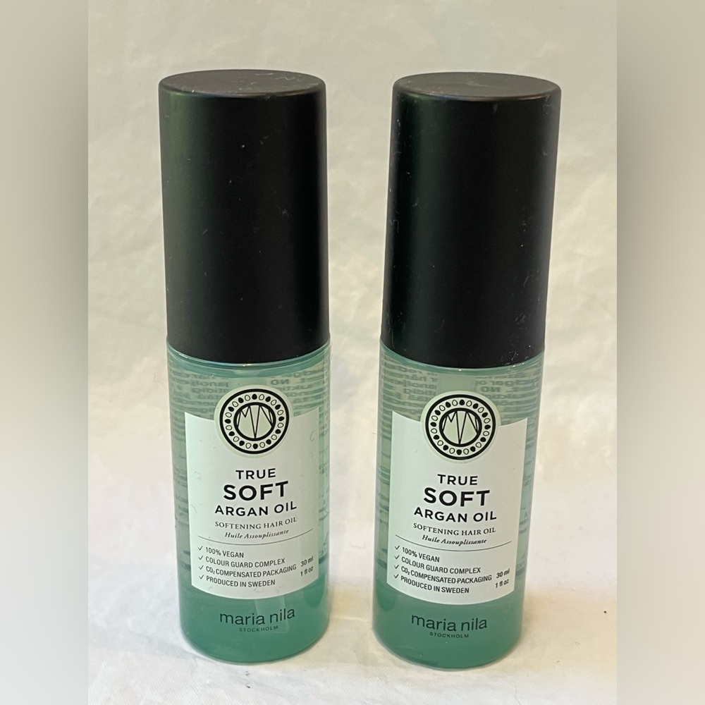 New MARIA NILA True Soft Argan Oil- Softening Hair Oil - Bundle of 2